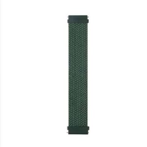 Killer Deals 22mm Universal watch braided elastic loop strap - A.green (XS/135mm)