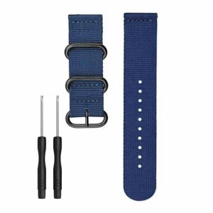 Killer Deals Nylon Replacement Bands 20mm Watch Strap Band Accessory with Pins and removal tools for Garmin Fenix 5S Smart Watch - Navy