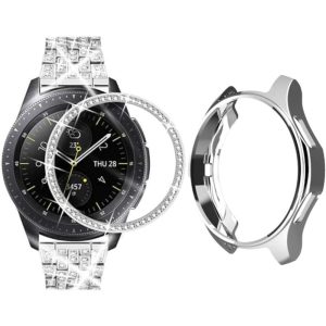 Killer Deals TPU Case + Bezel Combo for 46mm Samsung Galaxy Watch- Silver