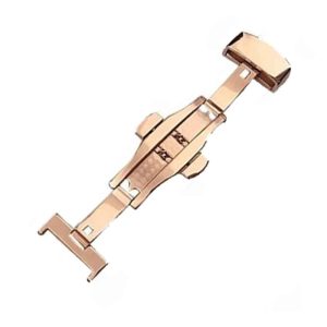 Killer Deals Universal Stainless-Steel Deployment Clasp For Watch Strap - 16mm(Rose Gold)