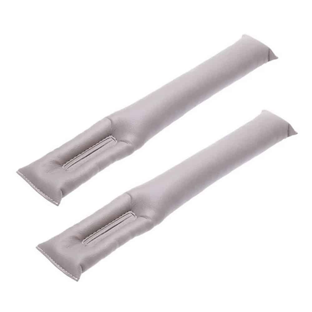 Killer Deals Car seat anti-lost plug PU Vegan leather gap filler case set - x2/Grey