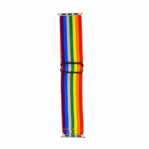 Killer Deals Woven Nylon Strap for 42/44/45/49mm Apple Watch- Rainbow- M/L