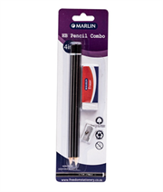 Marlin HB Pencil Combo: 2 HB pencils + 1 hole metal