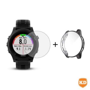 Killer Deals Glass Screen Protector & TPU Case for Garmin Forerunner 935 - Combo