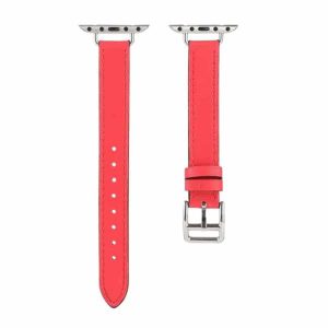 Killer Deals Slim Leather Band Strap for Apple Watch 42/44/45/49mm - Red